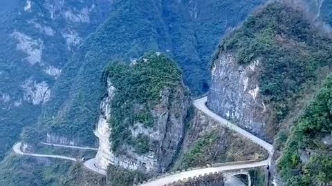 The most beautiful winding mountain road