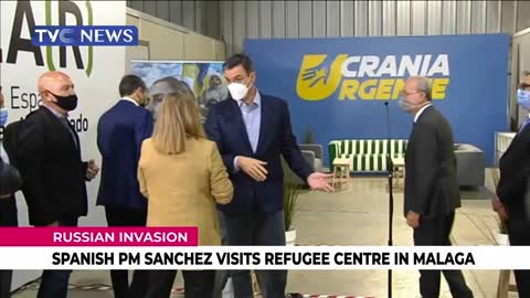 (SEE VIDEO) Spanish PM Sanchez Visits Refugee Centre in Malaga