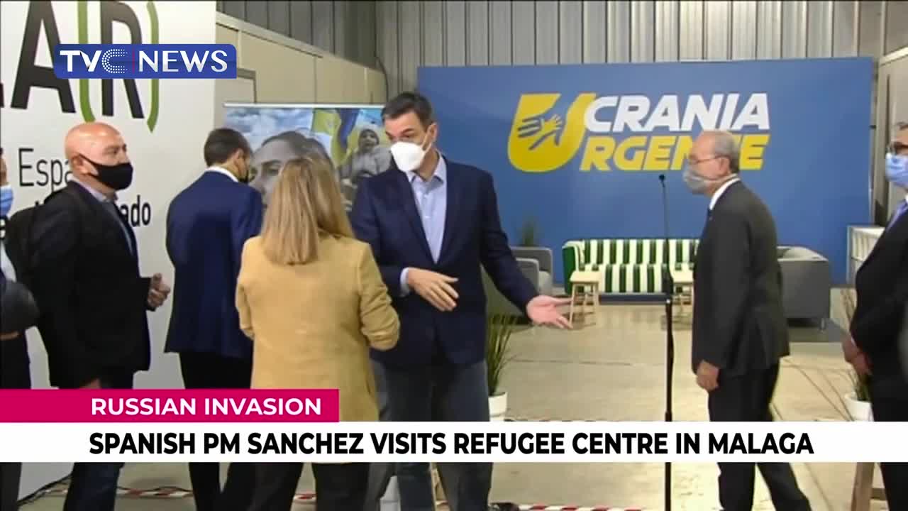 (SEE VIDEO) Spanish PM Sanchez Visits Refugee Centre in Malaga