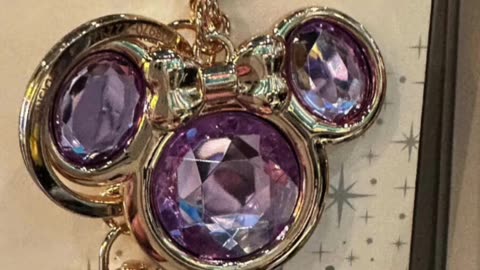 Disney Parks Mickey Mouse June Light Amethyst Faux Birthstone Keychain #shorts