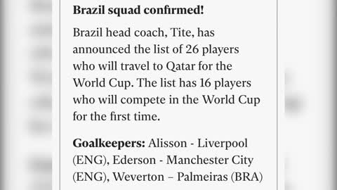 Brazil FIFA World Cup Qatar Squad Confirmed Anthony Martinelli Neymar In Firmino Misses Out News