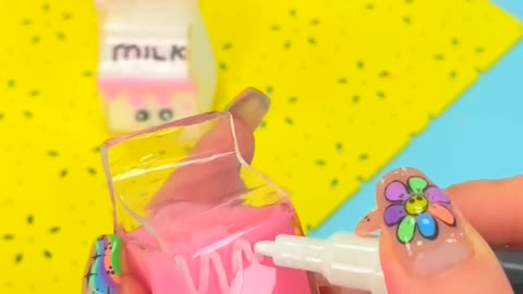 DIY NANO TAPE MILK SQUISHY - Cute Nano Tape Hacks #shorts #youtubeshorts #nanotape