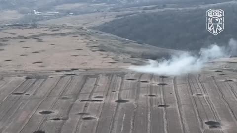 Drone Footage of Ukrainian Artillery Attacks 1