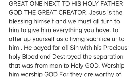 THE HOLY PRECIOUS LAMB OF GREAT GOD