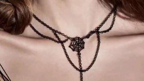 Halloween Spider Web Hollow Out Pendant Necklace for Women