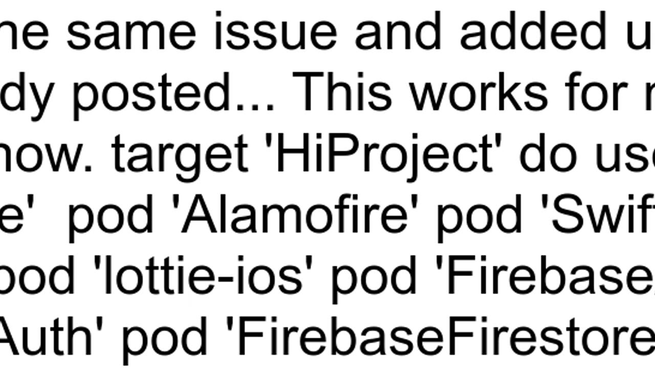 How to add FirebaseFirestoreSwift to workspace Is FirebaseFirestoreSwift incompatible with React N