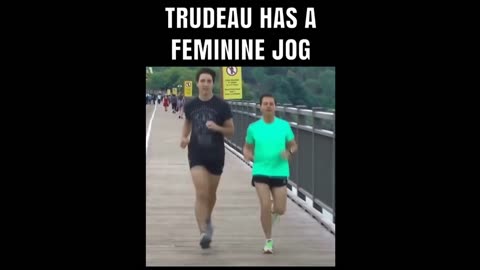 Justin Trudeau runs like a girl