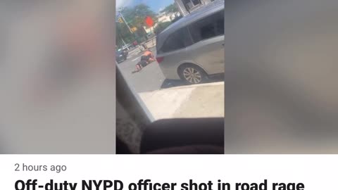 Off-duty cop shot in street fight with road rage suspect caught on frantic video