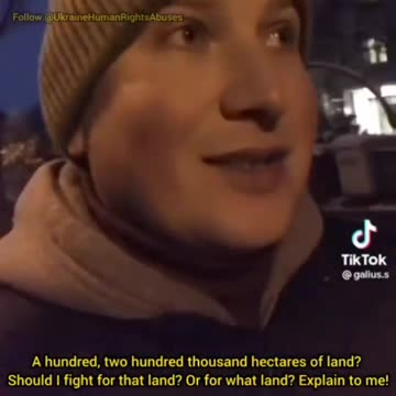 A Ukrainian man speaks about the generalised recruitment happening in Ukraine
