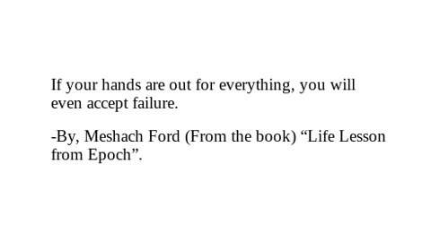 "Life Lesson from Epoch" Checkout Description