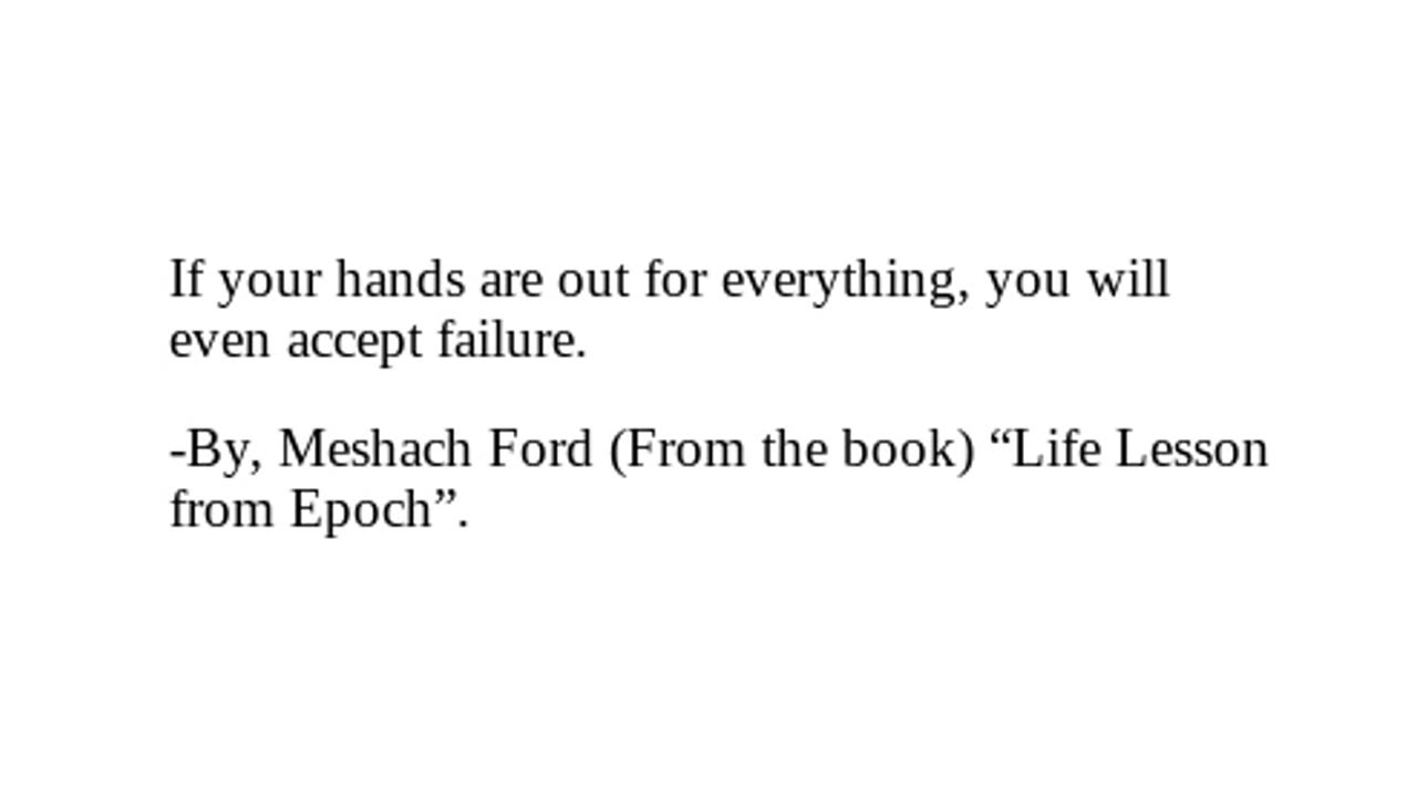 "Life Lesson from Epoch" Checkout Description