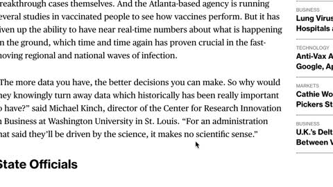Bloomberg- Vaccinated are spreading the virus.