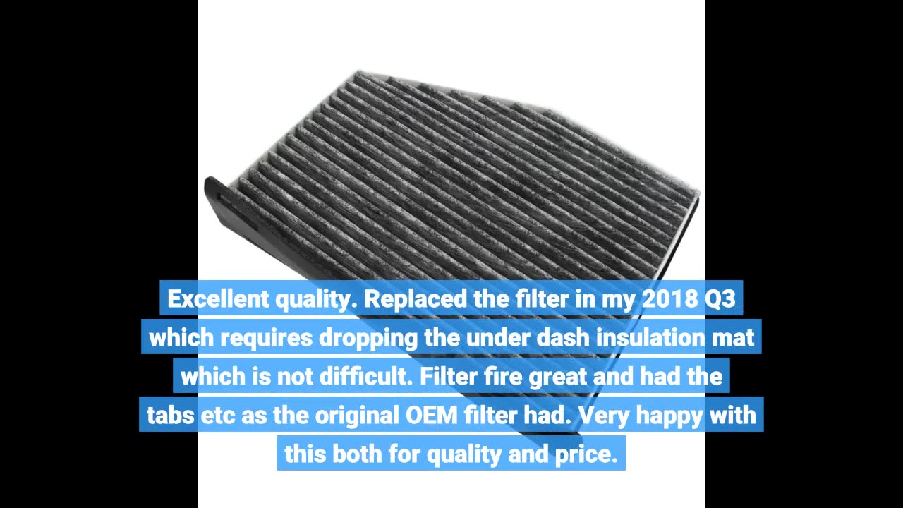 Mann-Filter CUK 2939 Cabin Filter with Activated Charcoal for Select Audi/Volkswagen Models (Pa...