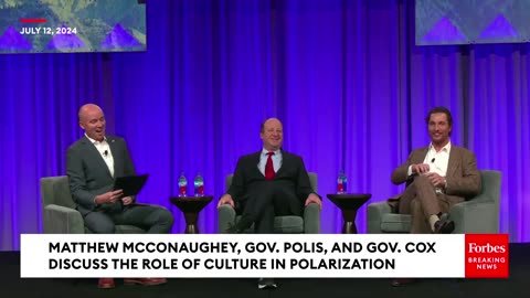 Matthew McConaughey Discusses Culture's Role In Polarization With The Governors Of Colorado And Utah