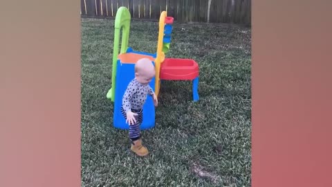 Funny Babies Playing Slide Fails - Cute Baby Videos-11