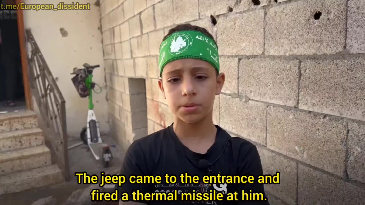 A Palestinian child narrates how the Israeli occupation army