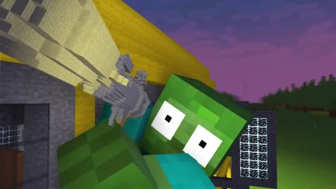 SIREN HEAD RIP WITHER GIANT APOCALYPSE ATTACK ESCAPE - Minecraft Animation7