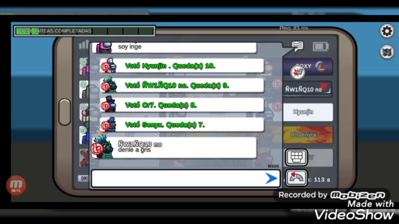 Jugando una partida complicada de among us mira lo que me paso XD