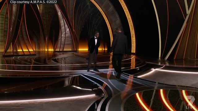 **Uncensored** Will Smith smacks Chris Rock on stage at the Oscars