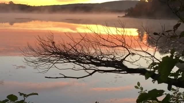 Sunrise during the fall in Maine