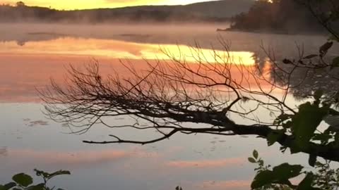 Sunrise during the fall in Maine