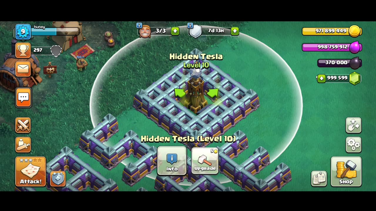 MAXING HIDDEN TESLA IN COC.