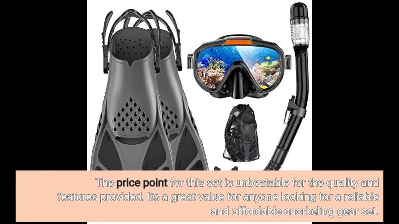 Customer Comments: Zeeporte Dive Snorkeling Gear for Adults Kids - Mask Fins Snorkel Set with P...