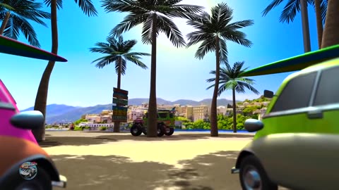 The Wheels On The Bus Under the sea | Car Cartoons Videos for Children