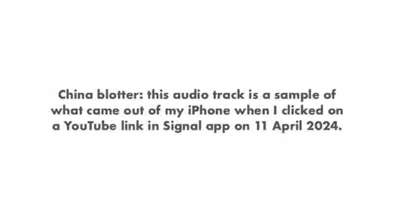 This came out of my iPhone immediately after I clicked on your link to YouTube.