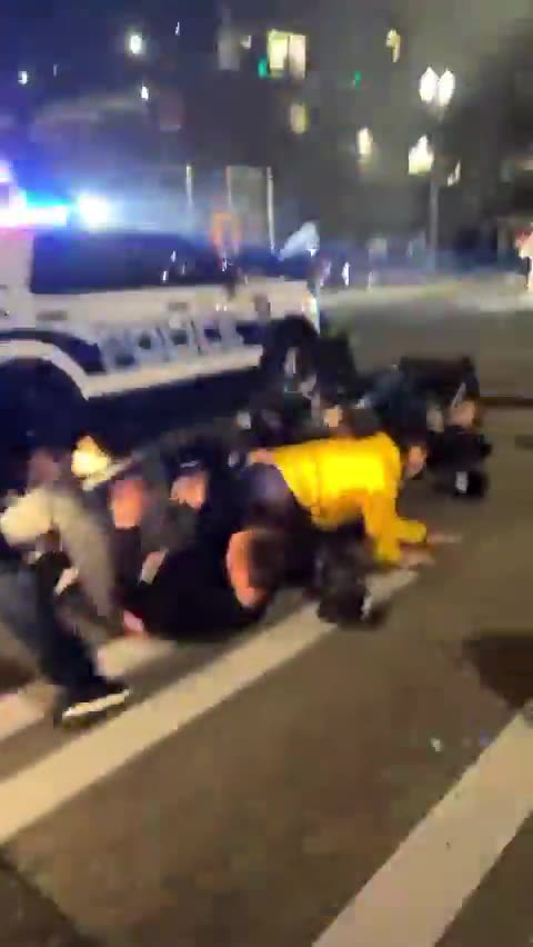 POLICE RUNS OVER PROTESTERS Was this Justified? YES or NO?
