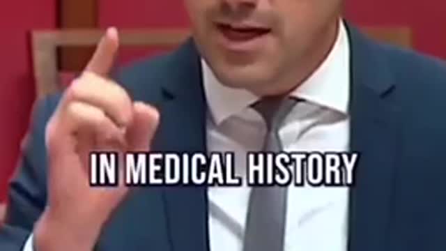 Australian Politician discussing biggest Medical Scandal in history