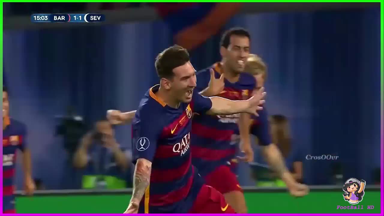 Thrilling Match -Barcelona Vs Sevilla 5-4 HD Highlights....