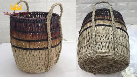 BROWN SEAGRASS BASKET - King Handicraft Vietnam