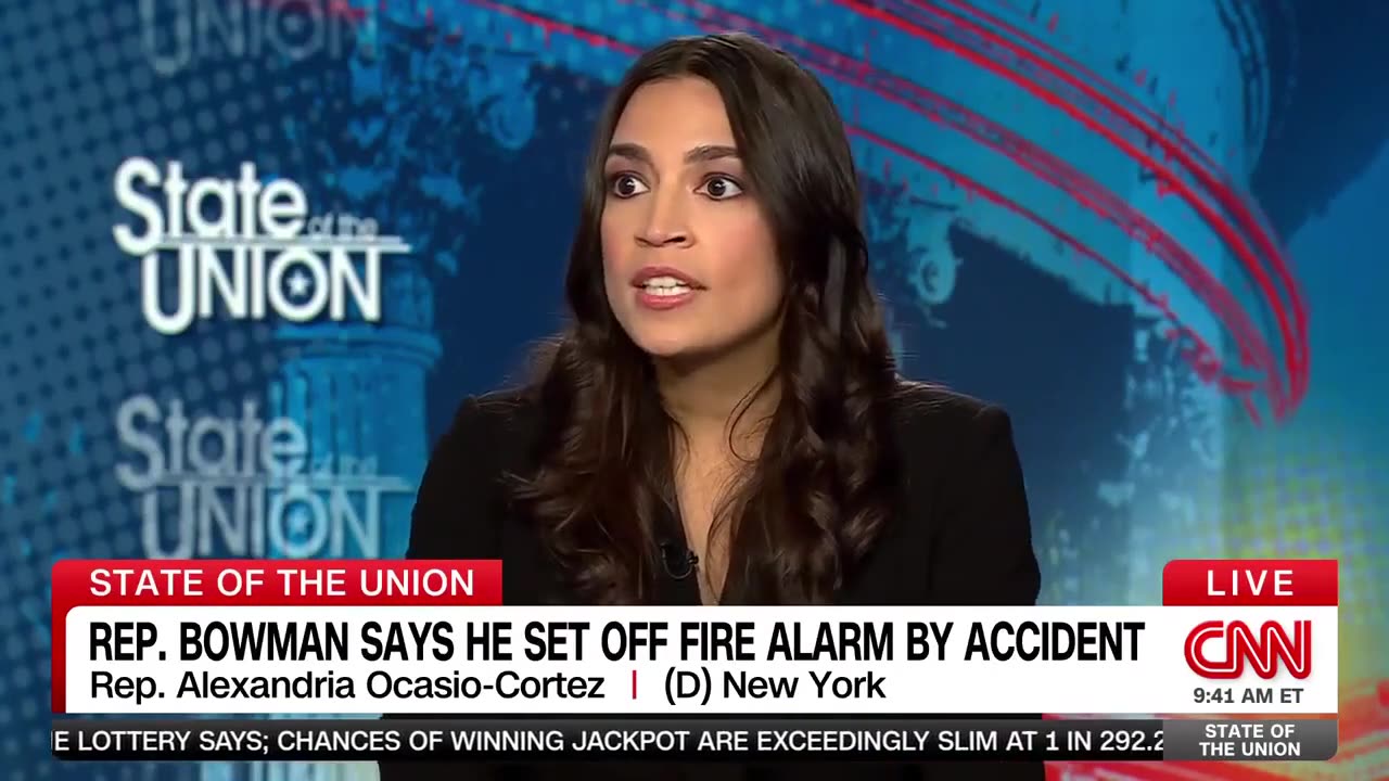 AOC Defends Bowman Pulling Fire Alarm: ‘Moment of Panic’