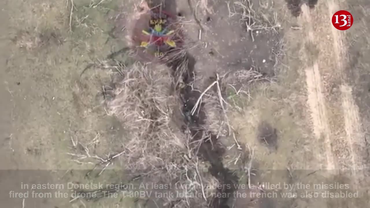 Drone won’t allow wounded Russians who are helpless in the trench to escape