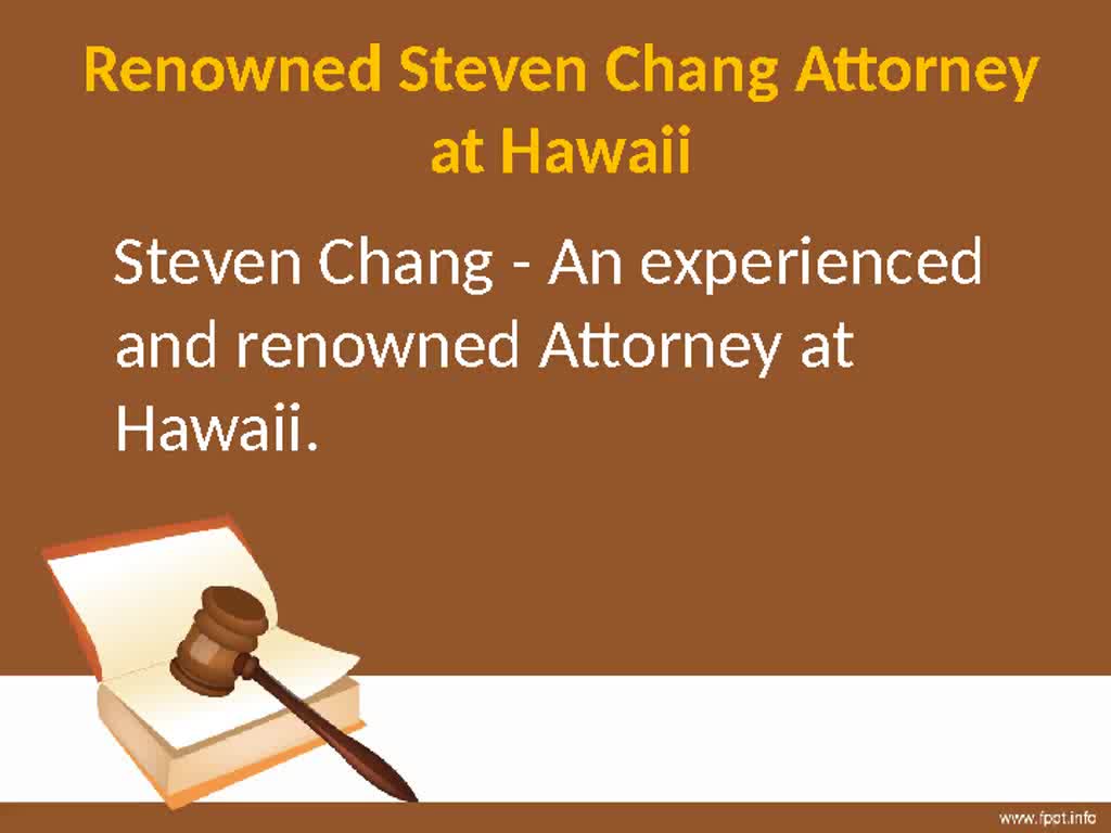 Steven Chang Attorney Hawaii