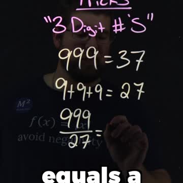 999=37? This math trick always works! | Minute Math Tricks 130 #shorts