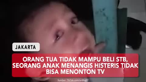 Parents can't afford STB, a child crying hysterically can't watch TV