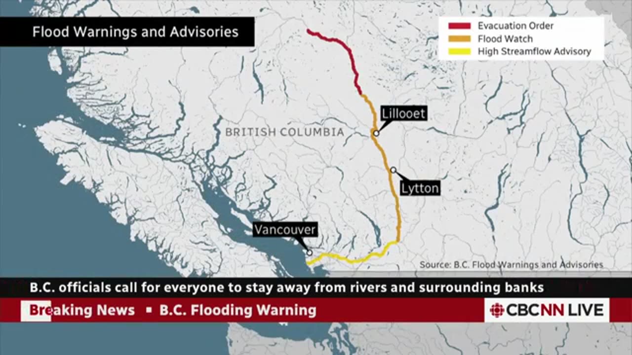 Surge of water from B.C. landslide dam breach fills Fraser River