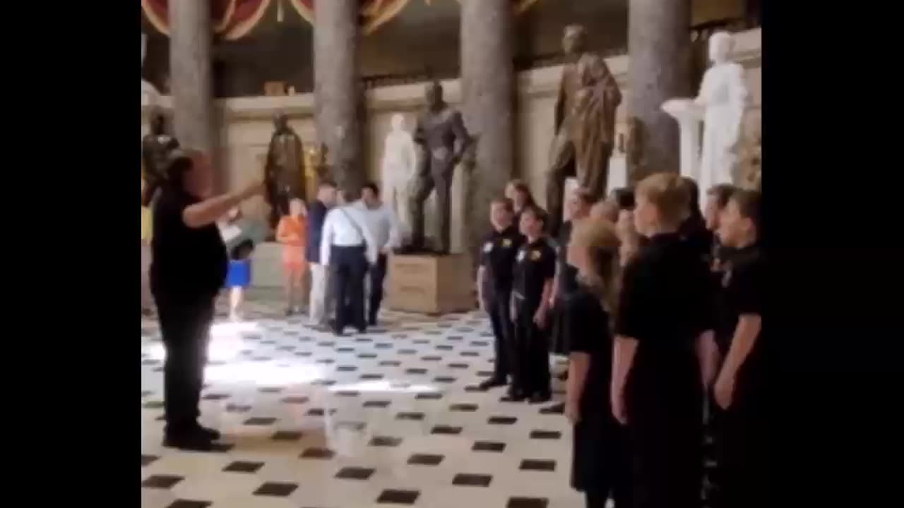 The US Capitol Police ordered children to stop singing the National Anthem