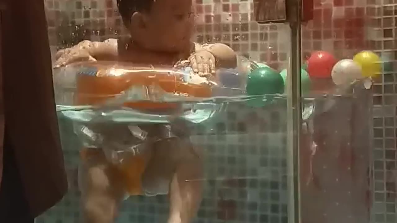 Cute Baby Swimming