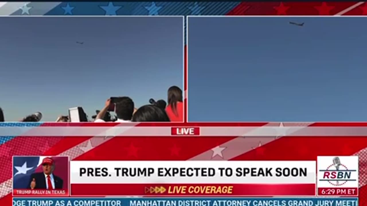 Trump Force One Arrival: Highway to the Danger Zone Song!