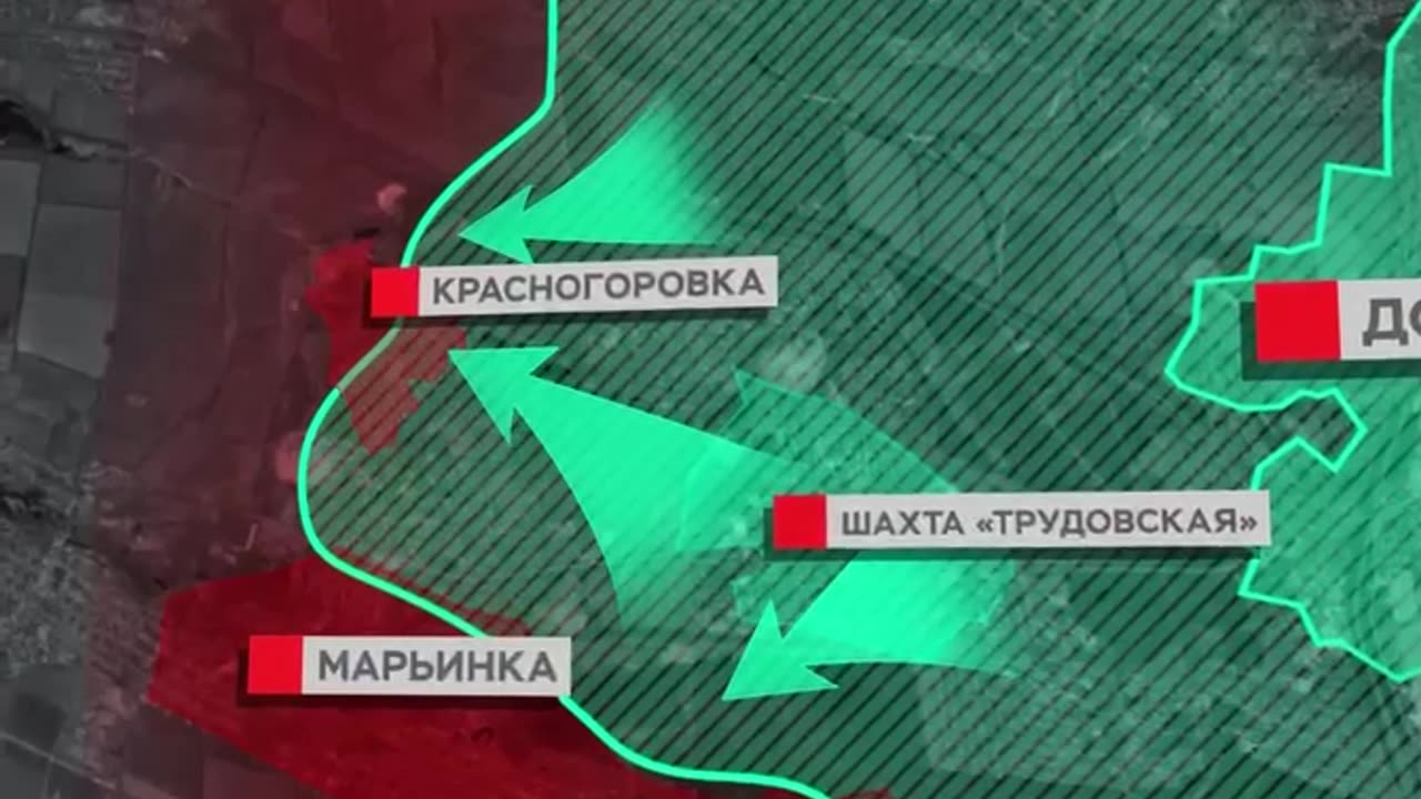 A Russian tank attack near Marinka