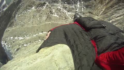 Wingsuit Base Jump Broken Leg