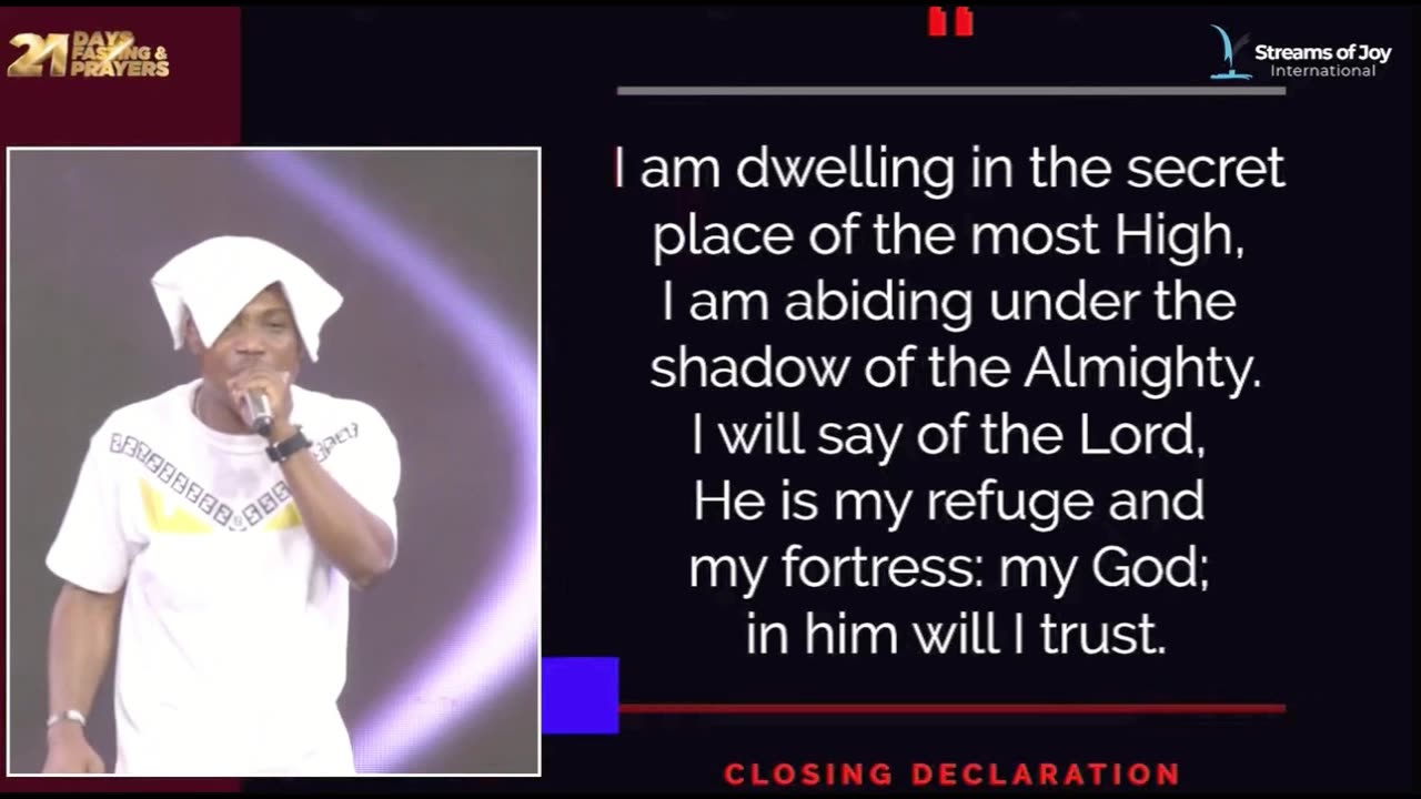 21 DAYS CLOSING PRAYER AT STREAMS OF JOY AND THE LORD MADE ME LAUGH IT ENDED IN PRAISE #NSPPD #FIRE