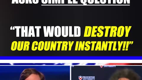 Radical Socialist Professor crumbles when Tucker Carlson asks this simple question.