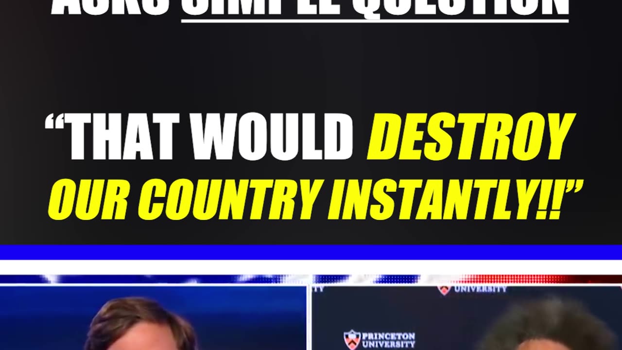 Radical Socialist Professor crumbles when Tucker Carlson asks this simple question.