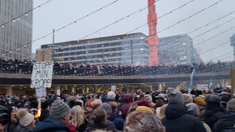 BIG PROTEST AGAINST VACCINE PASSPORT IN SWEDEN!