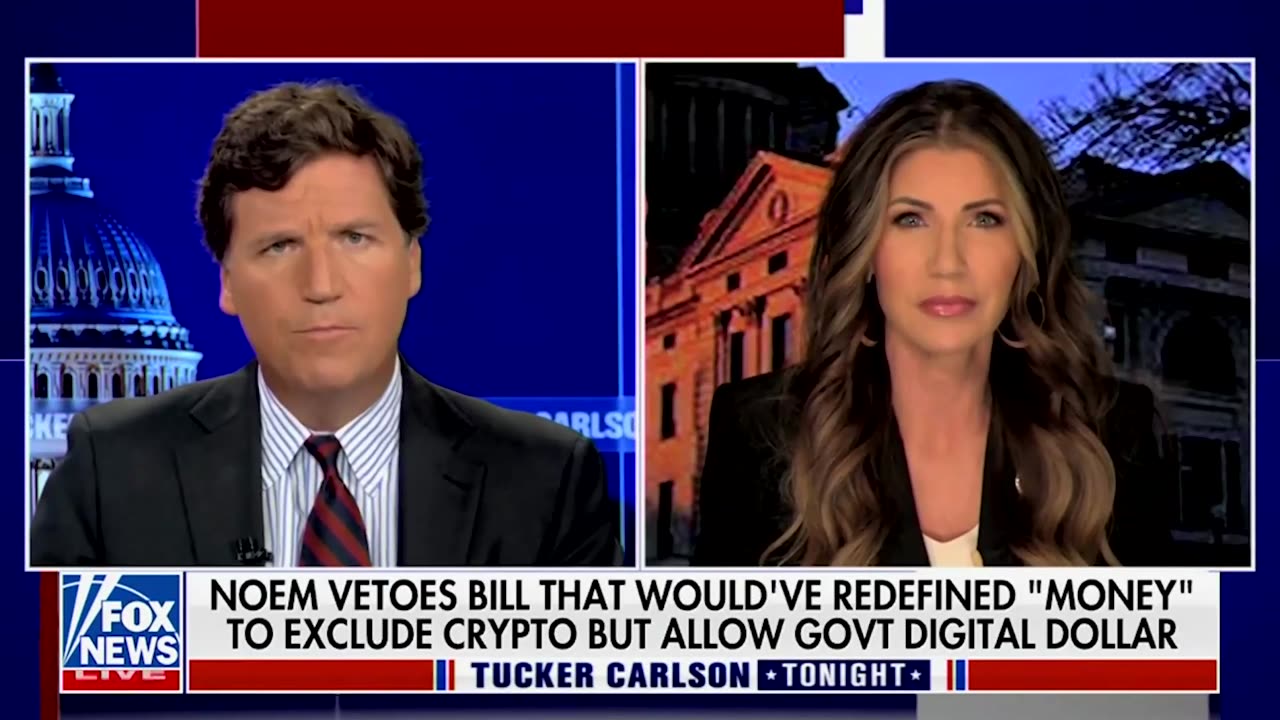 Gov. Kristi Noem on Tucker Carlson Discussing UCC Bill VETO