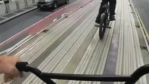 BMX Jump Off a Truck in Traffic #bmx #nyc